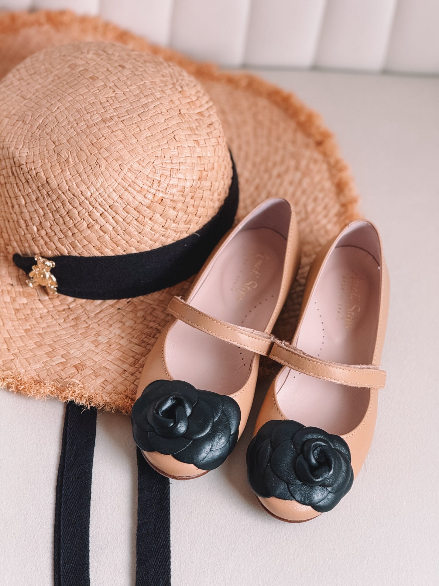 Camille- Tan/Black Leather Mary Jane Shoes - Amati Steps