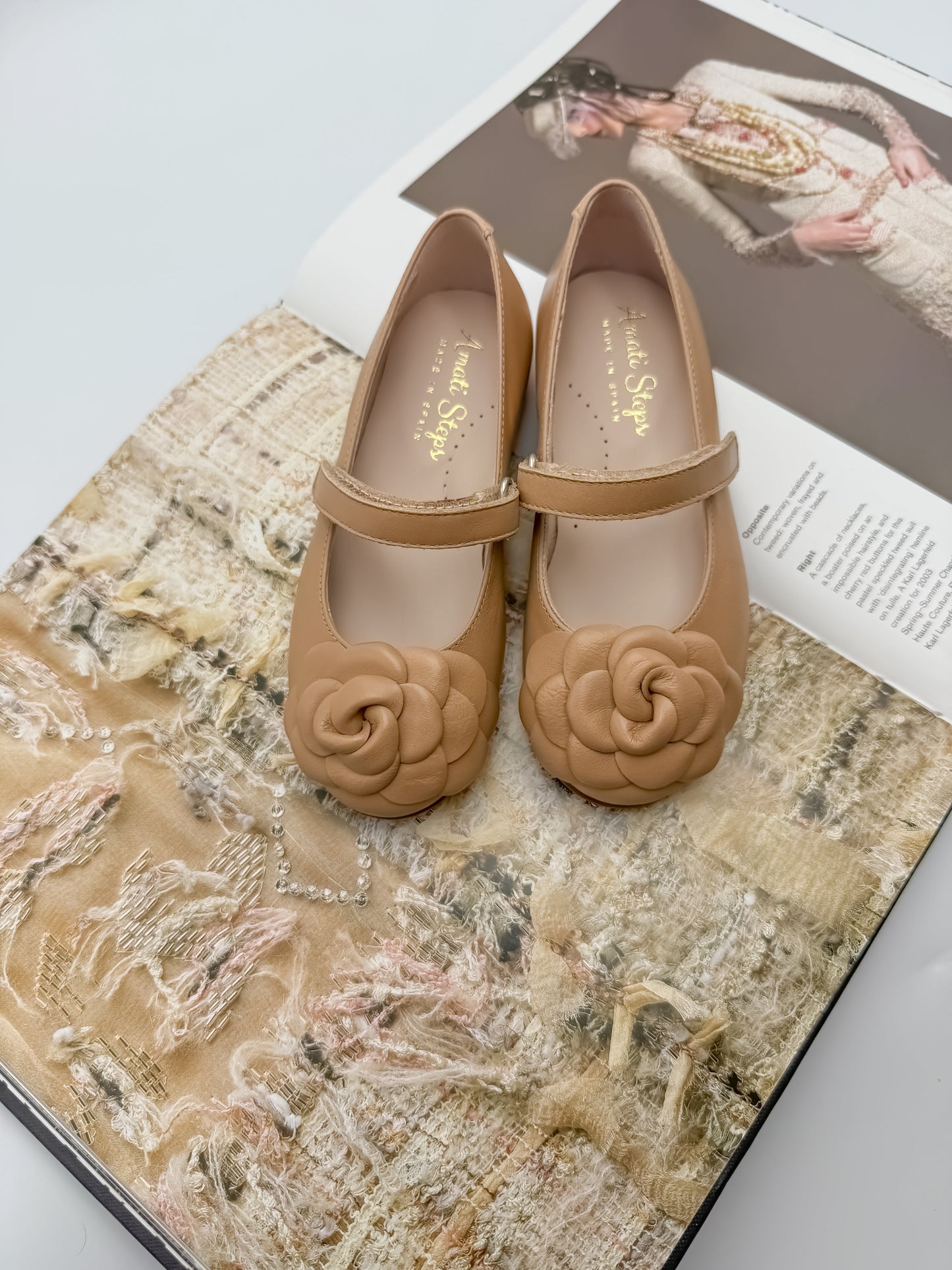 Camille- Tan Leather Mary Jane Shoes - Amati Steps