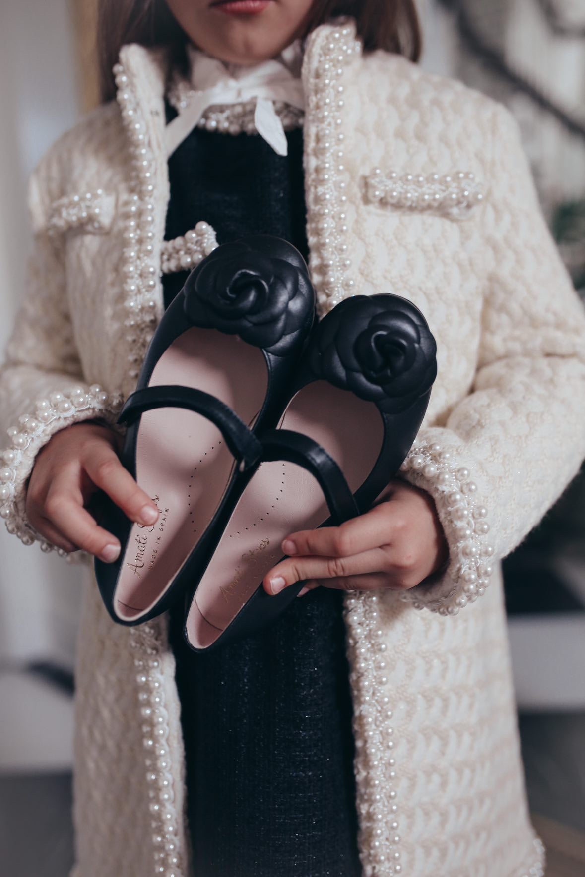 Camille- Black Leather Mary Jane Shoes - Amati Steps