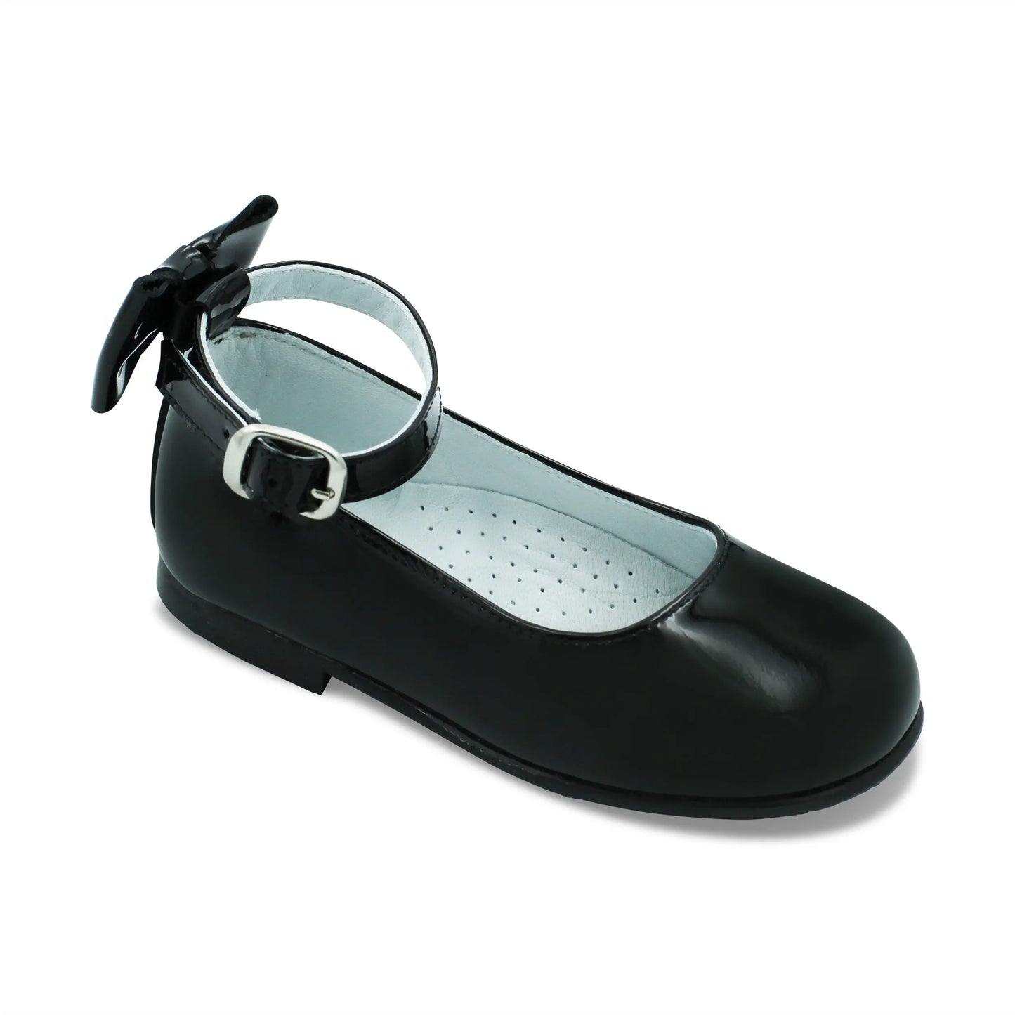 Ava - Black Patent Leather Mary Jane Shoes - Amati Steps