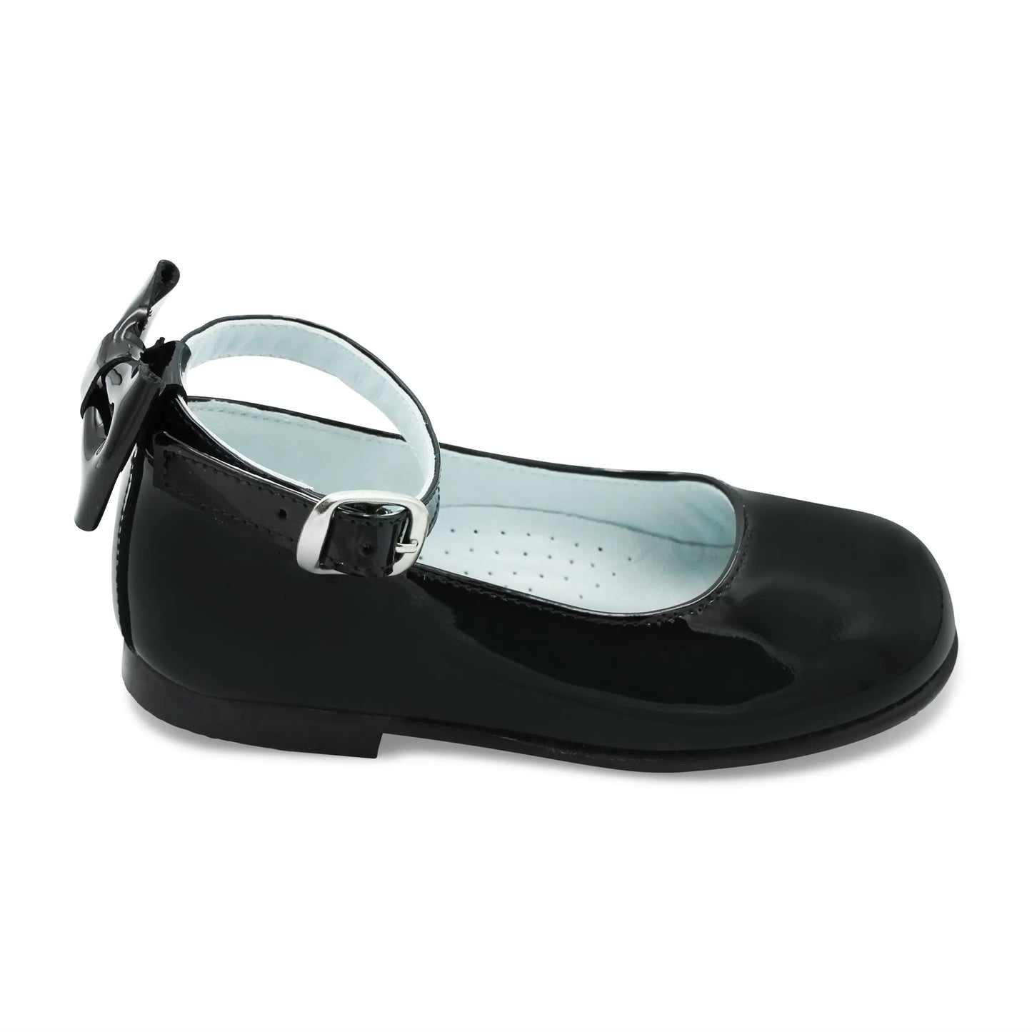 Ava - Black Patent Leather Mary Jane Shoes - Amati Steps