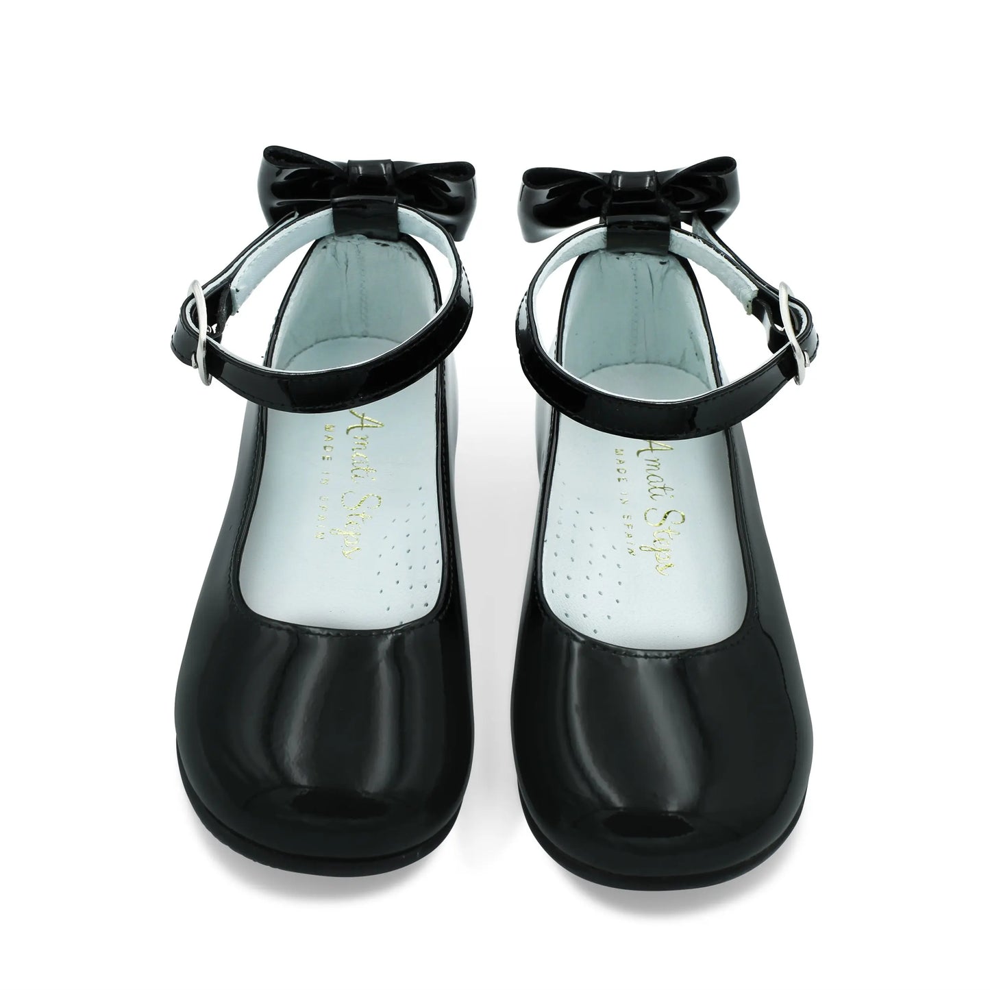 Ava - Black Patent Leather Mary Jane Shoes - Amati Steps