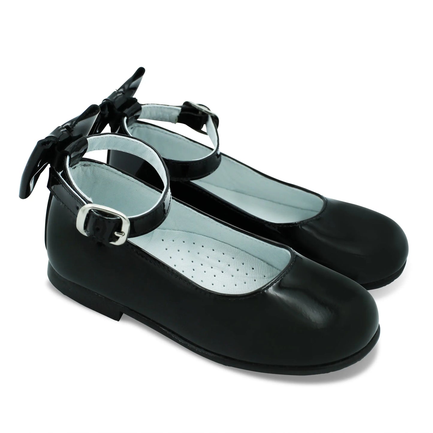 Ava - Black Patent Leather Mary Jane Shoes - Amati Steps