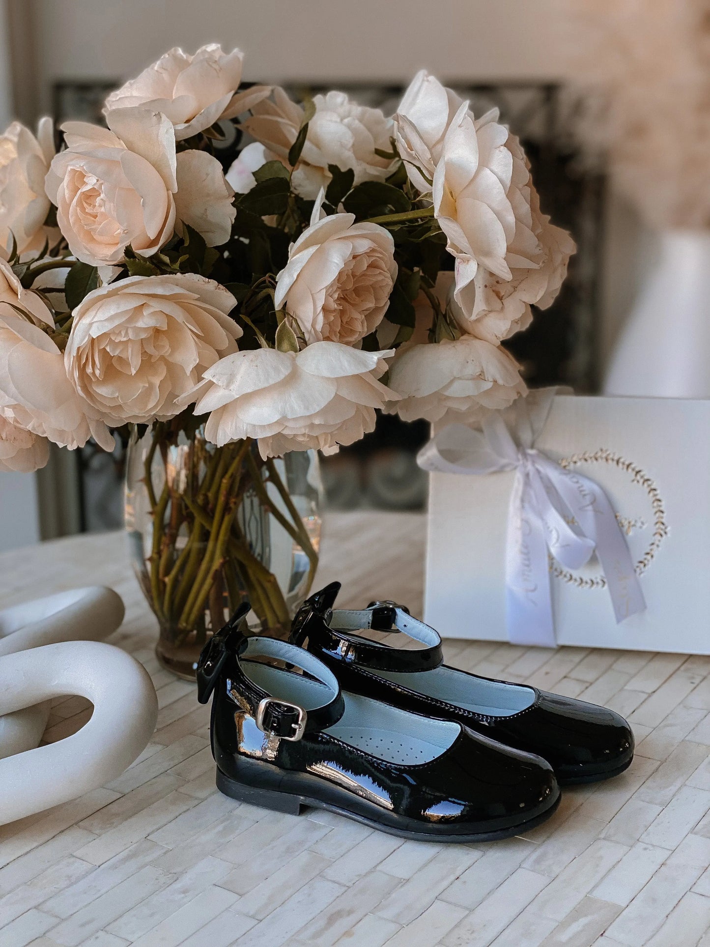 Ava - Black Patent Leather Mary Jane Shoes - Amati Steps