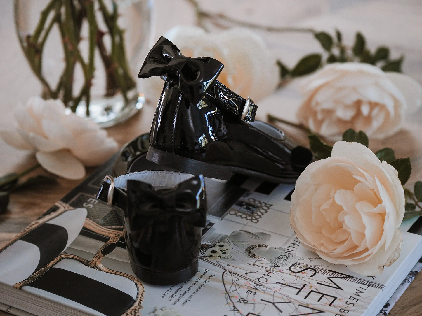 Ava - Black Patent Leather Mary Jane Shoes - Amati Steps