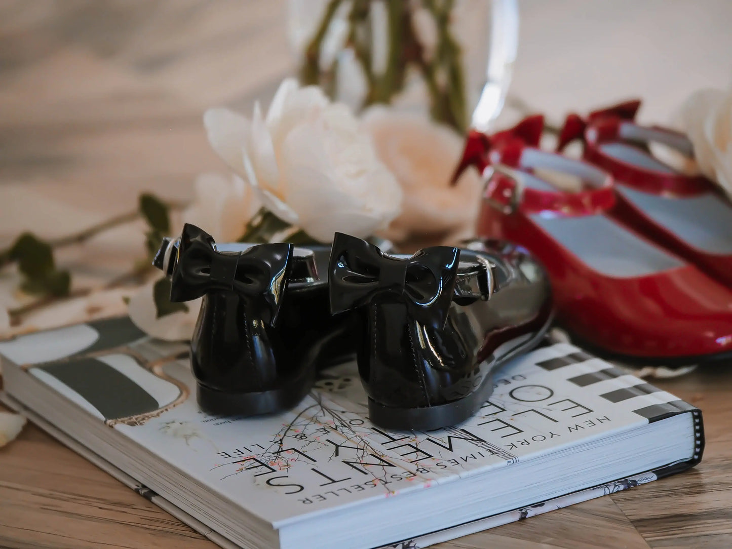 Ava - Black Patent Leather Mary Jane Shoes - Amati Steps