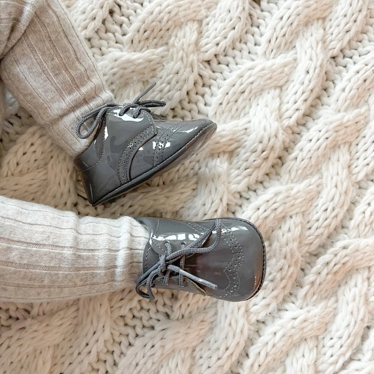 CÓNDOR Wool Blend Ribbed Tights- Aluminum Grey - Amati Steps