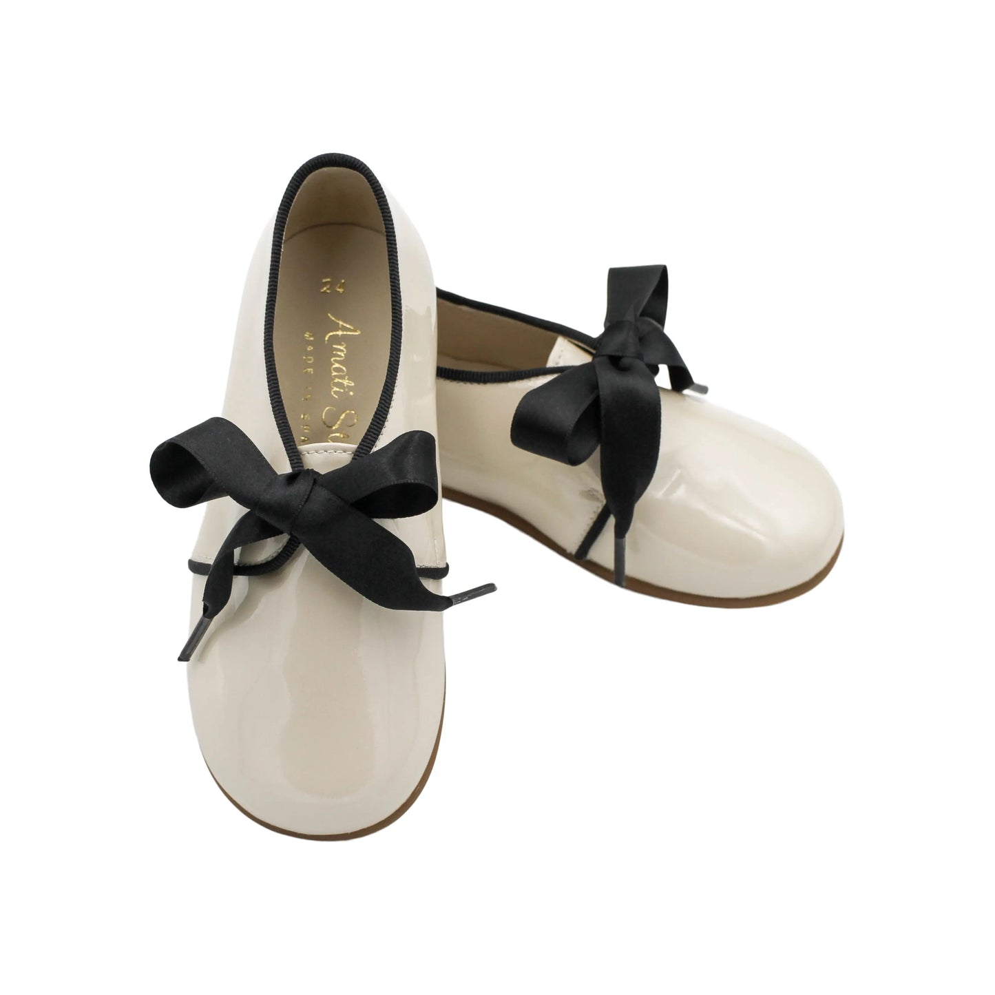 Camilla- Ivory Patent Leather Shoes - Amati Steps