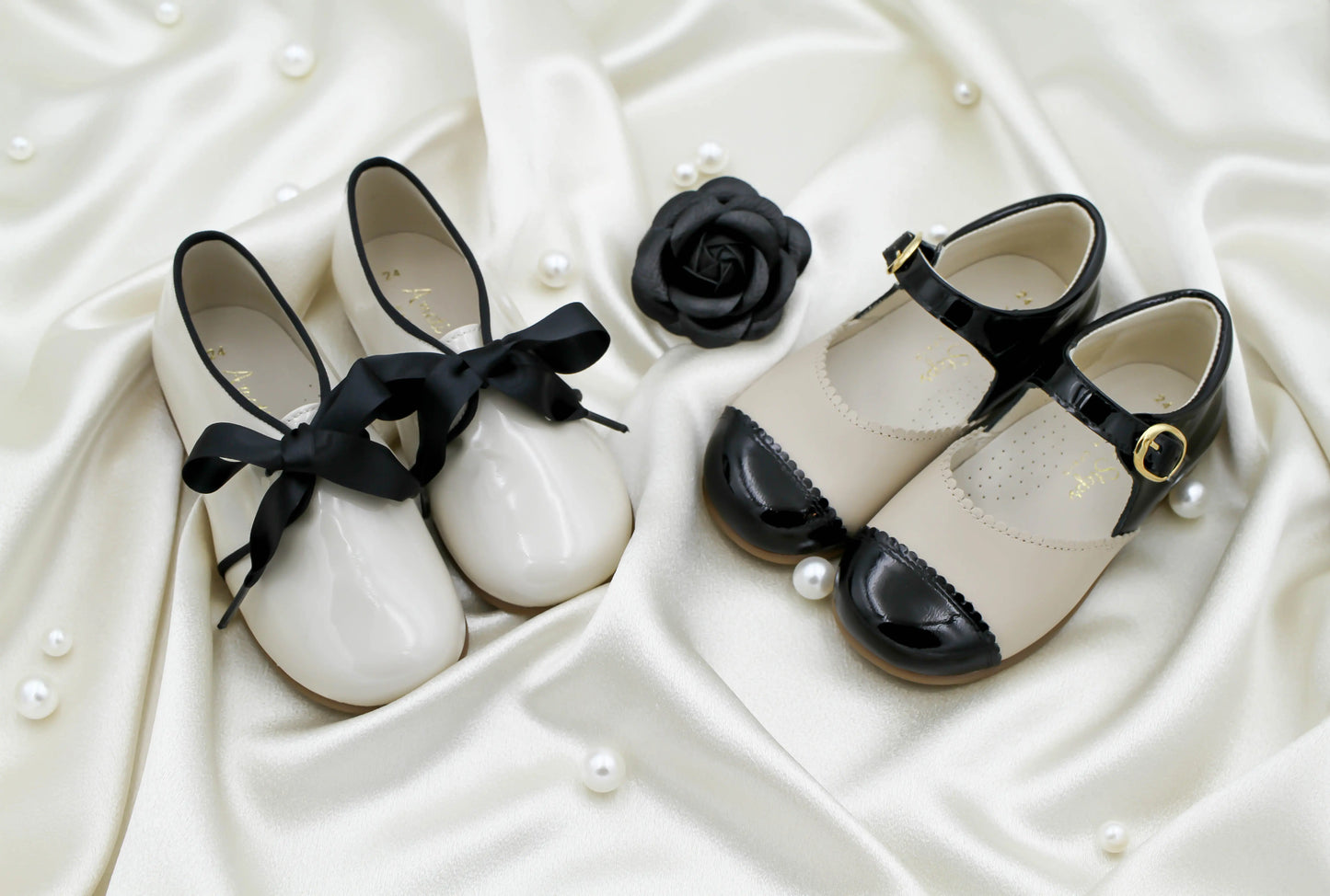 Camilla- Ivory Patent Leather Shoes - Amati Steps