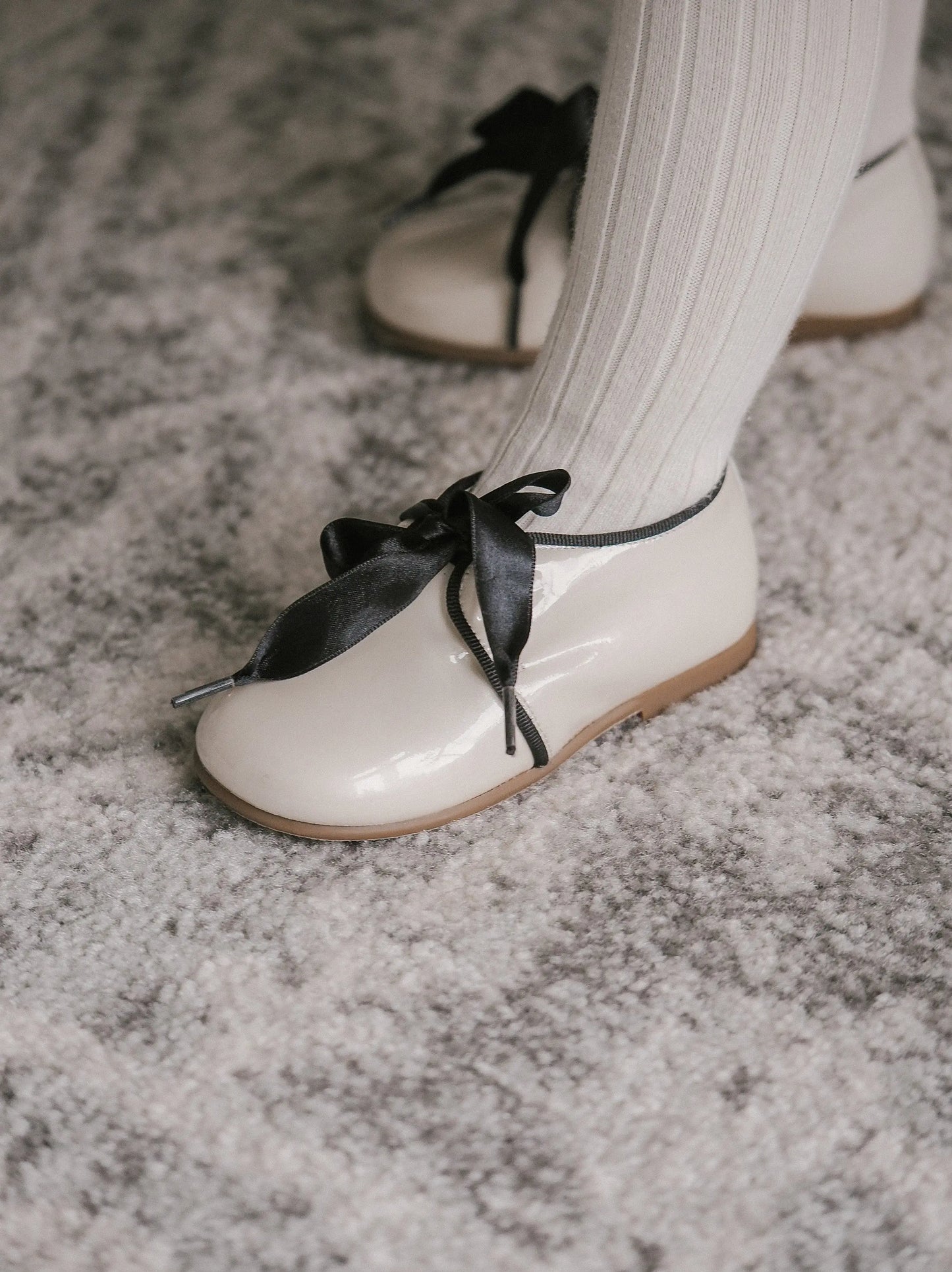 Camilla- Ivory Patent Leather Shoes - Amati Steps