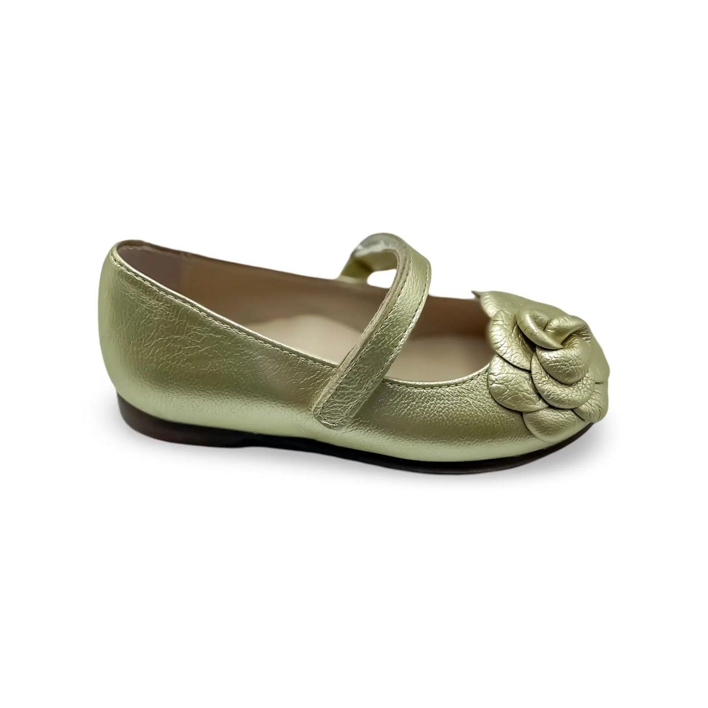 Camille- Gold Leather Mary Jane Shoes - Amati Steps