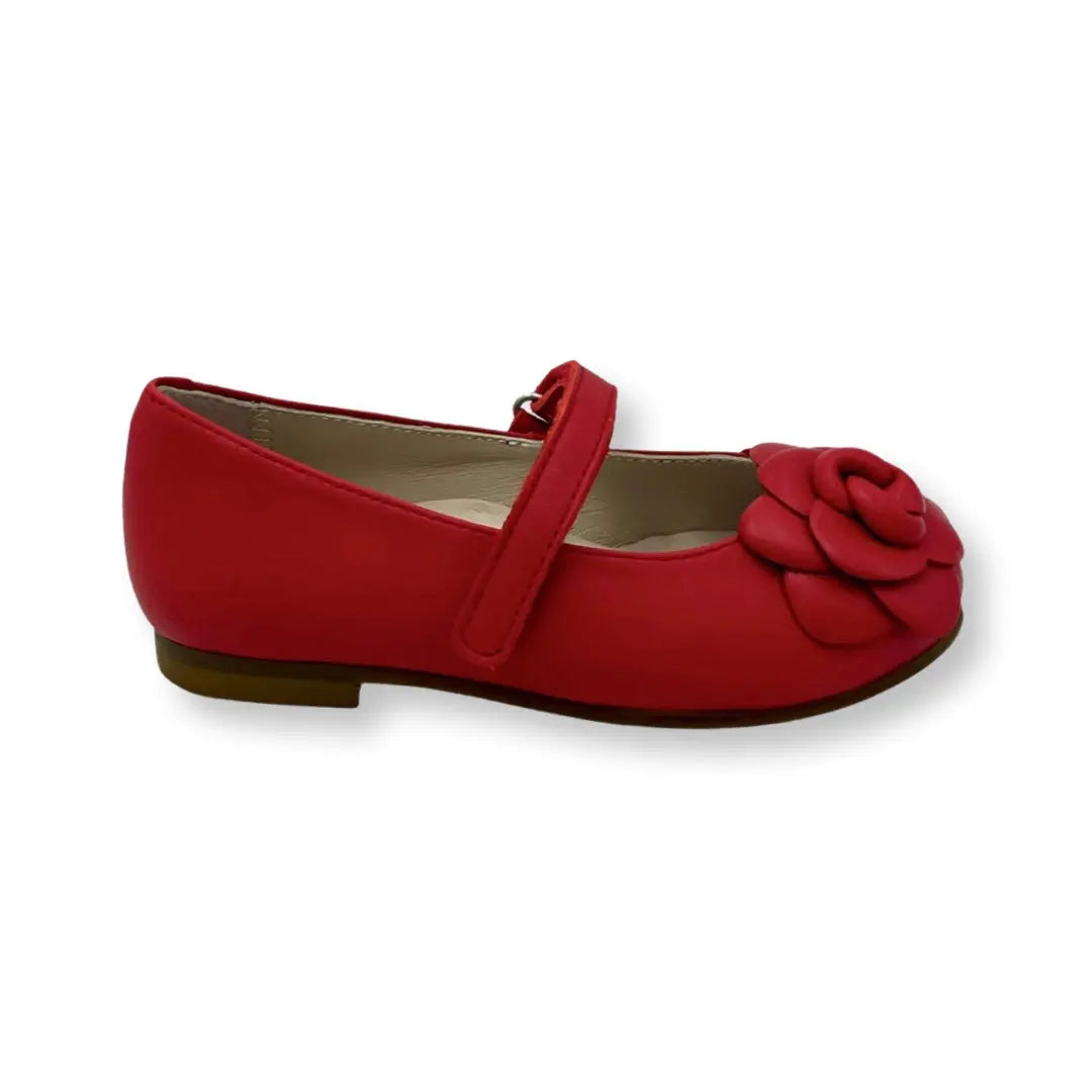 Camille- Red Leather Mary Jane Shoes - Amati Steps