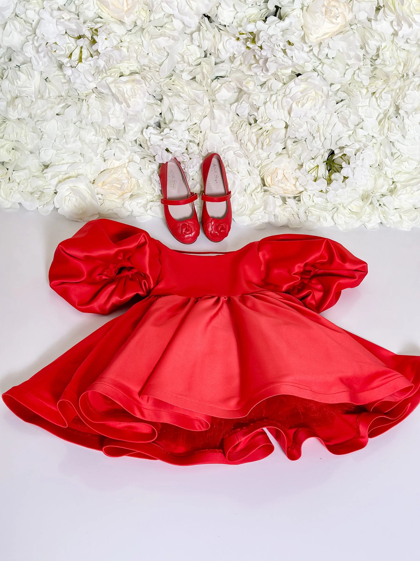 Camille- Red Leather Mary Jane Shoes - Amati Steps