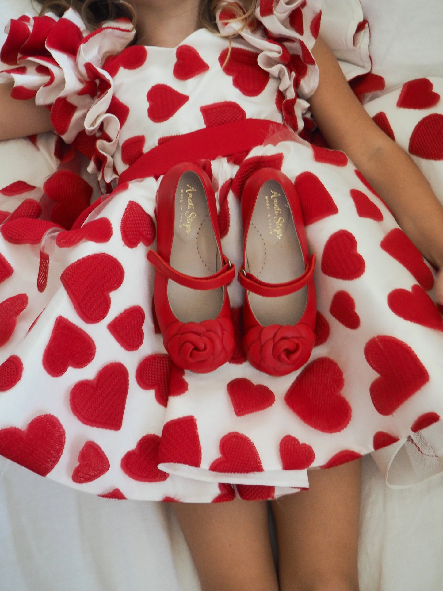 Camille- Red Leather Mary Jane Shoes - Amati Steps