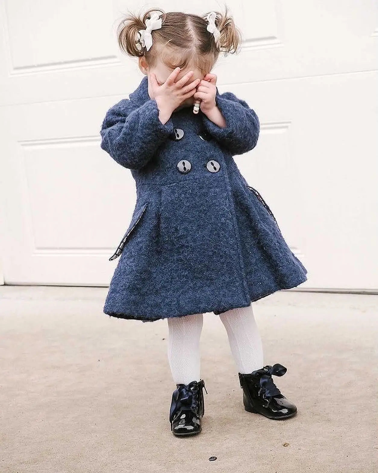 Celina- Dark Navy Patent Leather Boots - Amati Steps
