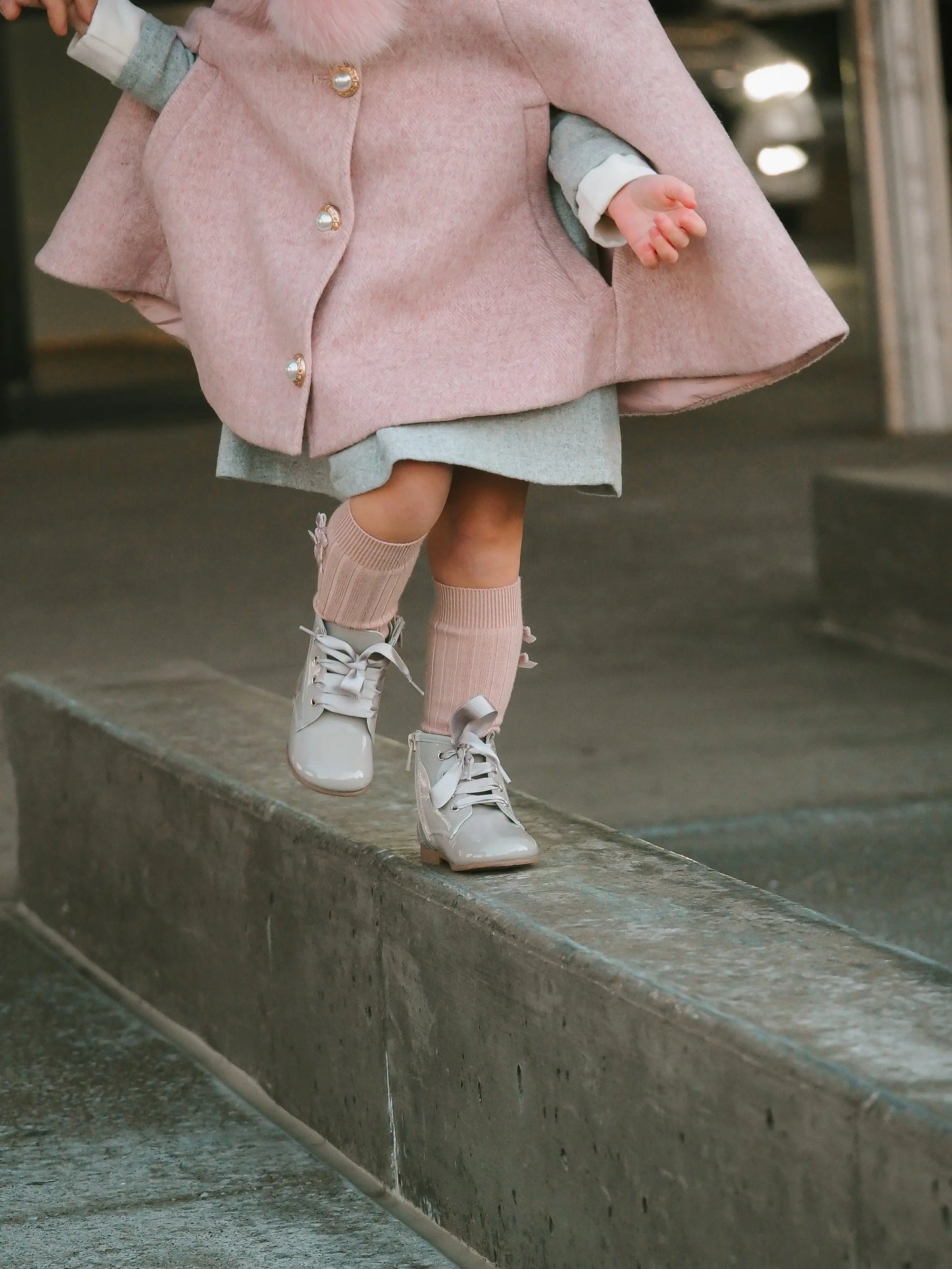 Celina - Grey Patent Leather Boots - Amati Steps