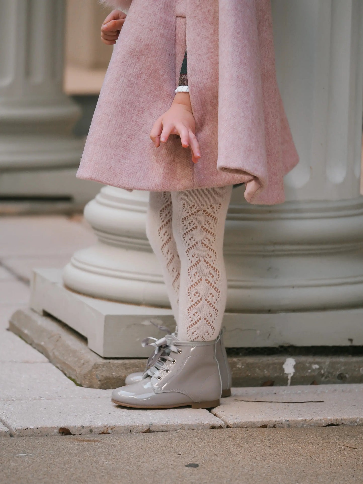 Celina - Grey Patent Leather Boots - Amati Steps