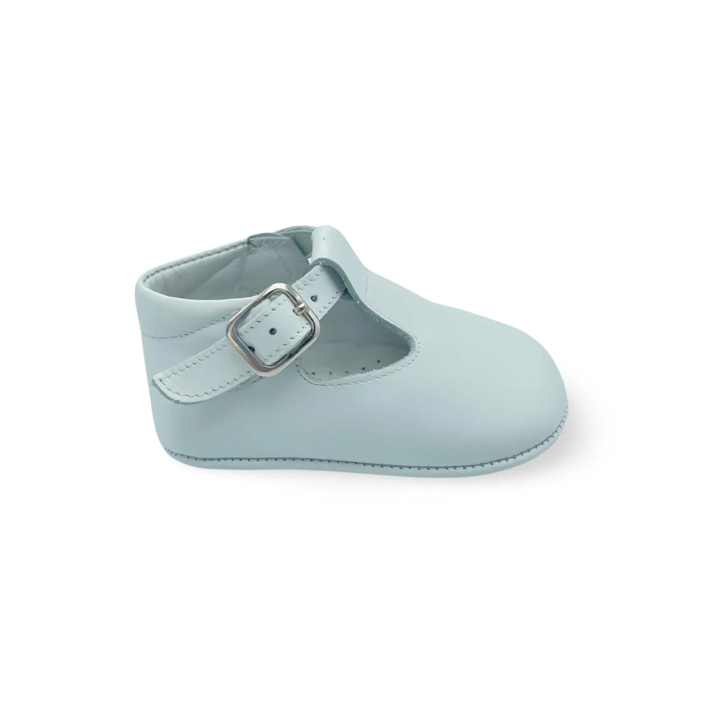 Charlie- White Leather Baby T-Bar Shoes - Amati Steps