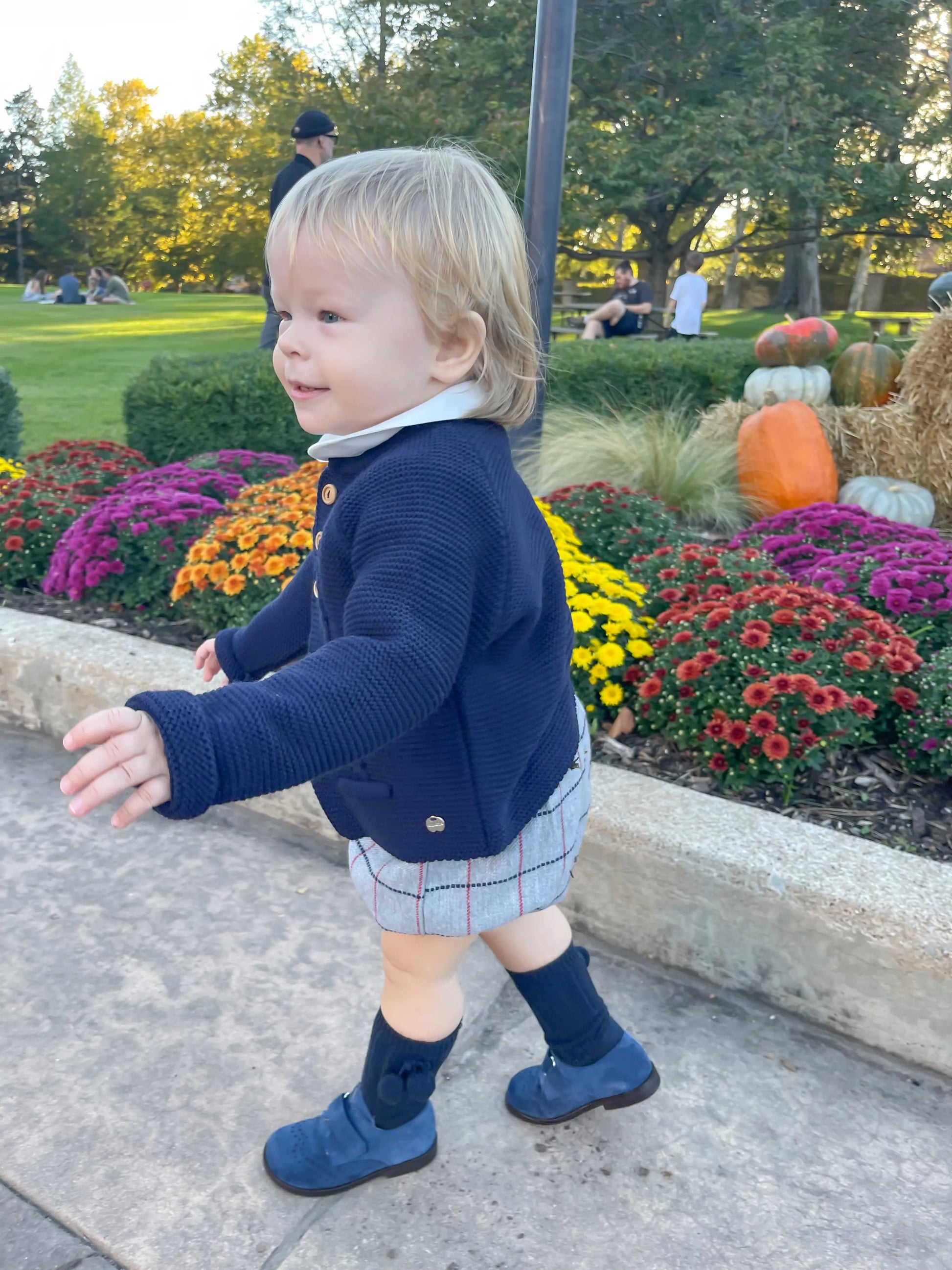 Christian- Navy Suede Boy Dress Shoes - Amati Steps