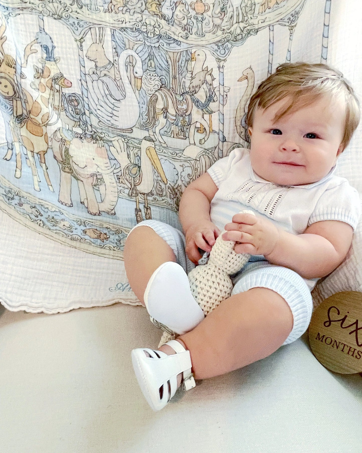 Cruz - White Patent Leather Baby Sandals - Amati Steps