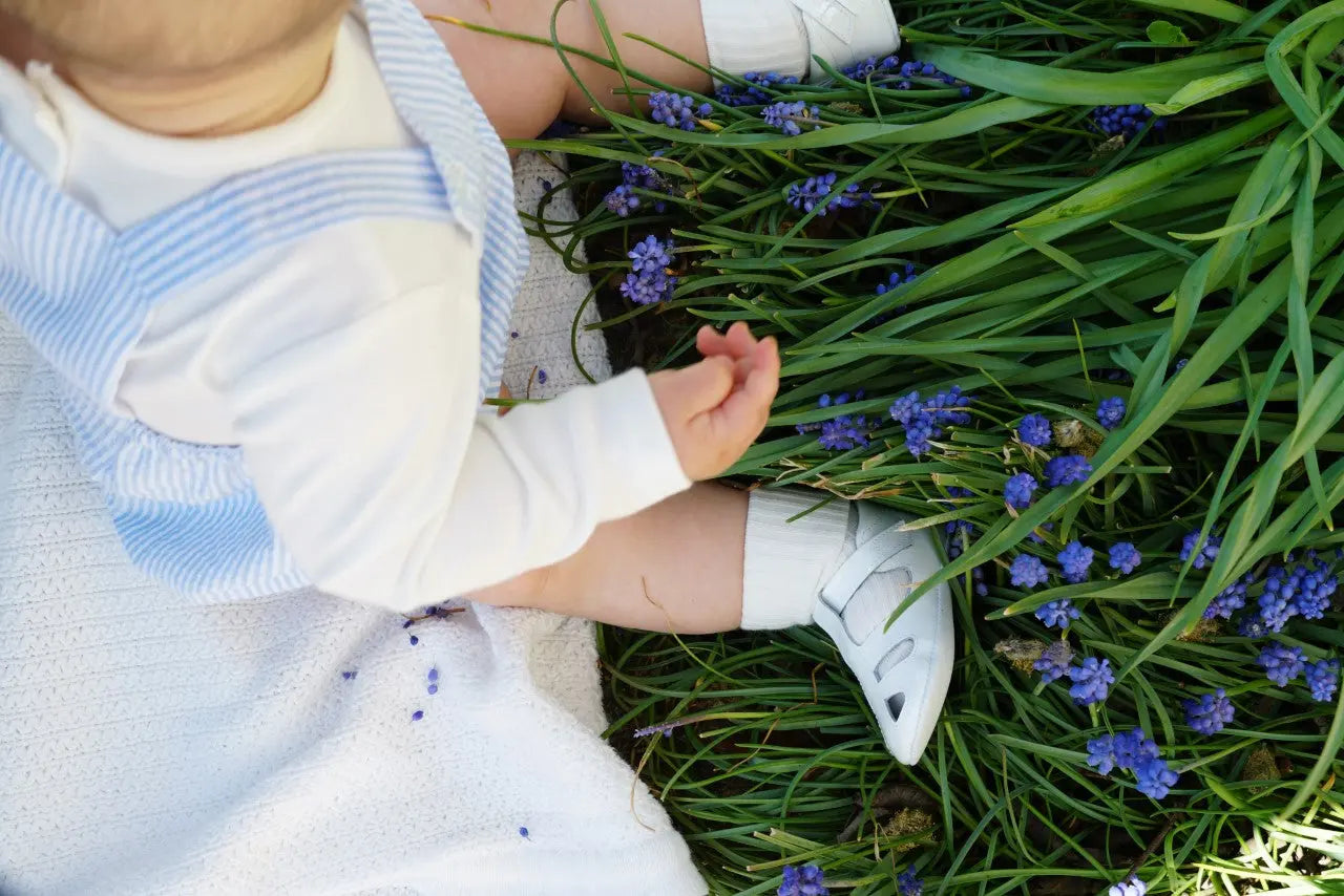 Cruz - White Patent Leather Baby Sandals - Amati Steps