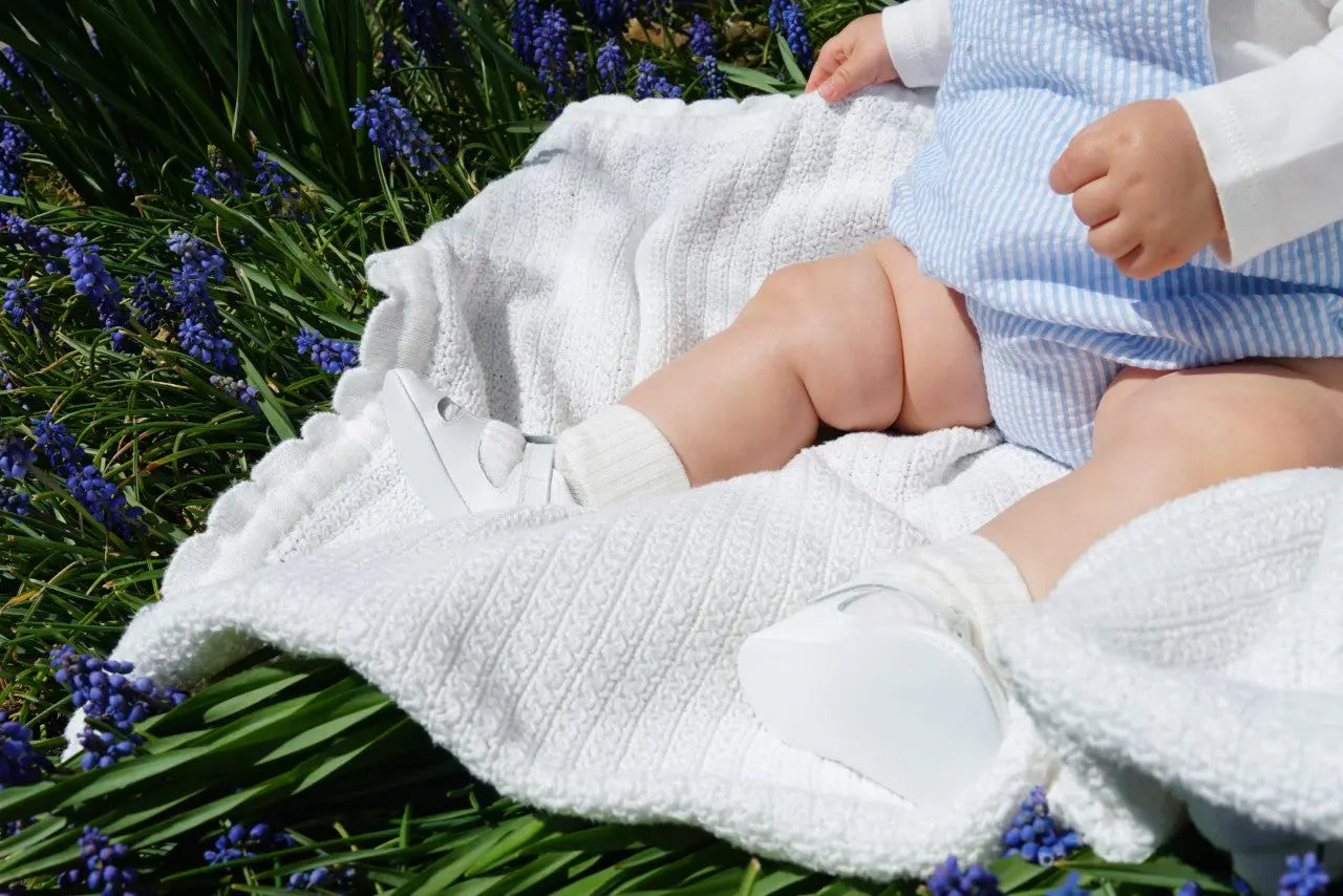 Cruz - White Patent Leather Baby Sandals - Amati Steps