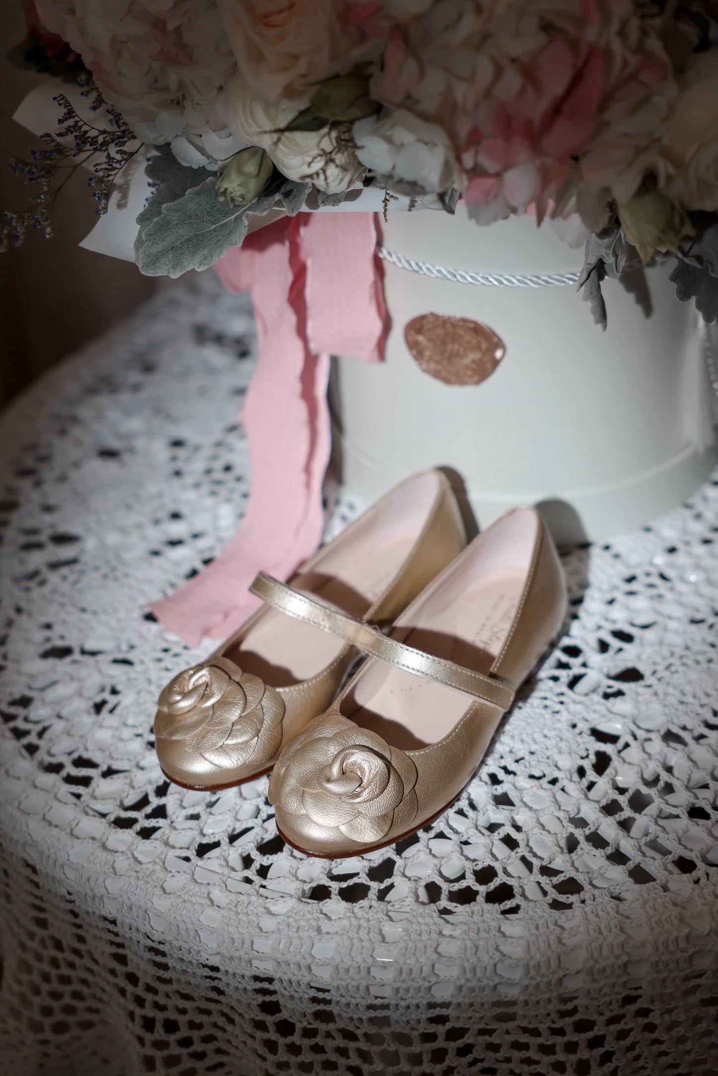Camille- Gold Leather Mary Jane Shoes - Amati Steps