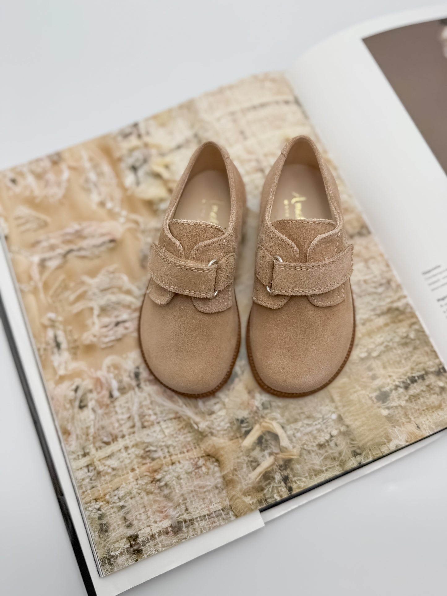 Liam- Tan Suede Boy Dress Shoes - Amati Steps