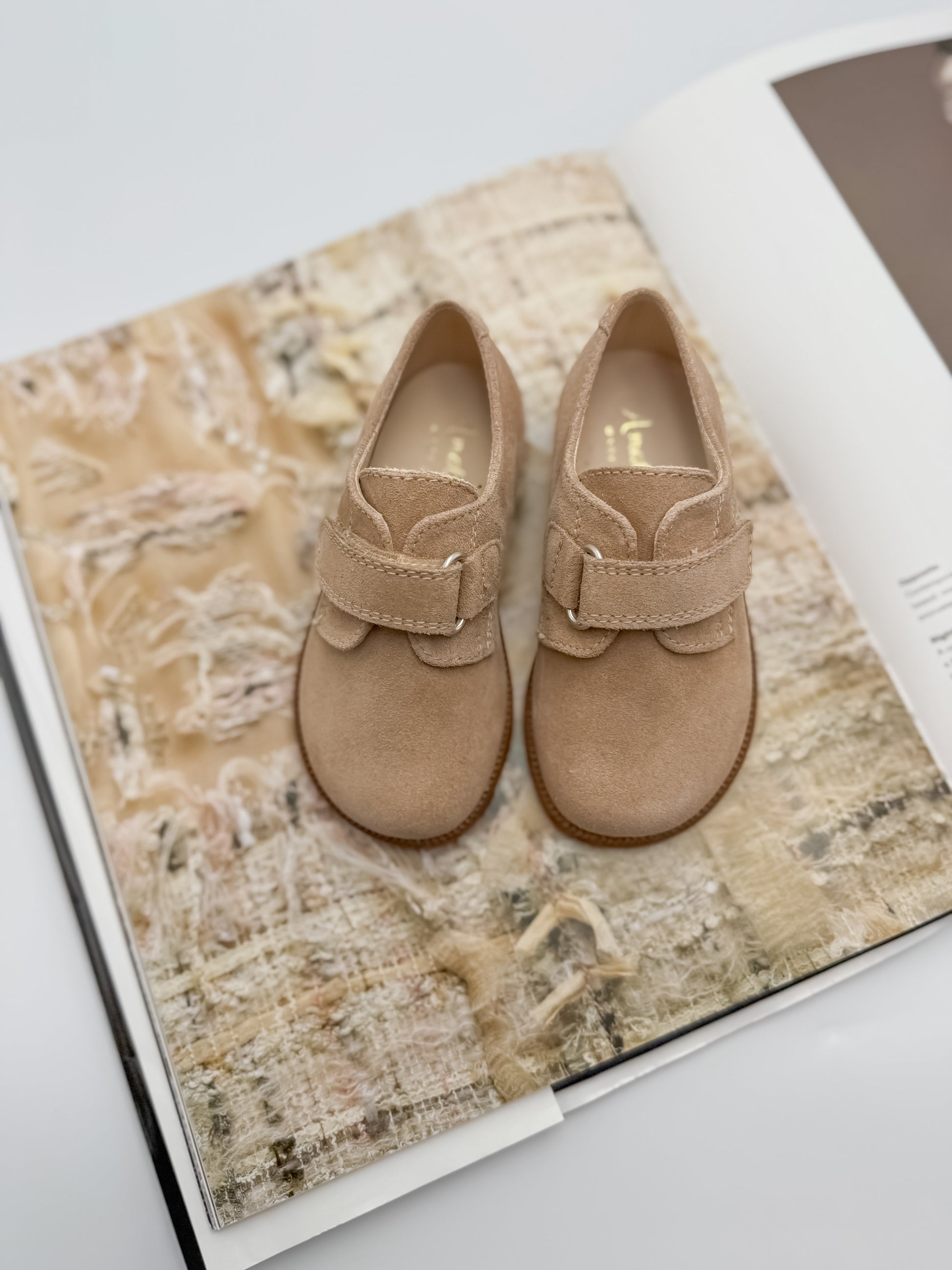 Liam- Tan Suede Boy Dress Shoes - Amati Steps