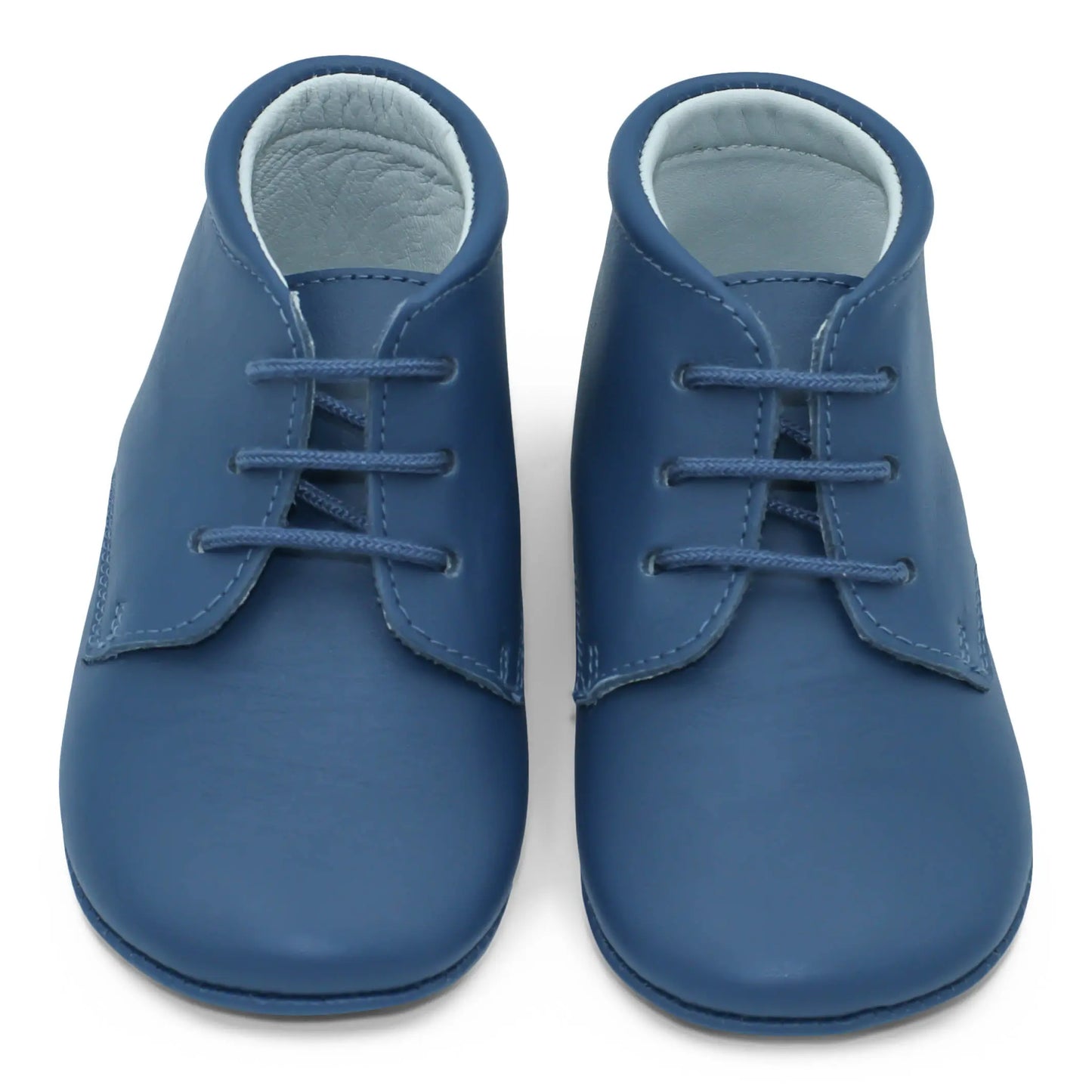 Gabriel- Navy Leather Baby Booties - Amati Steps