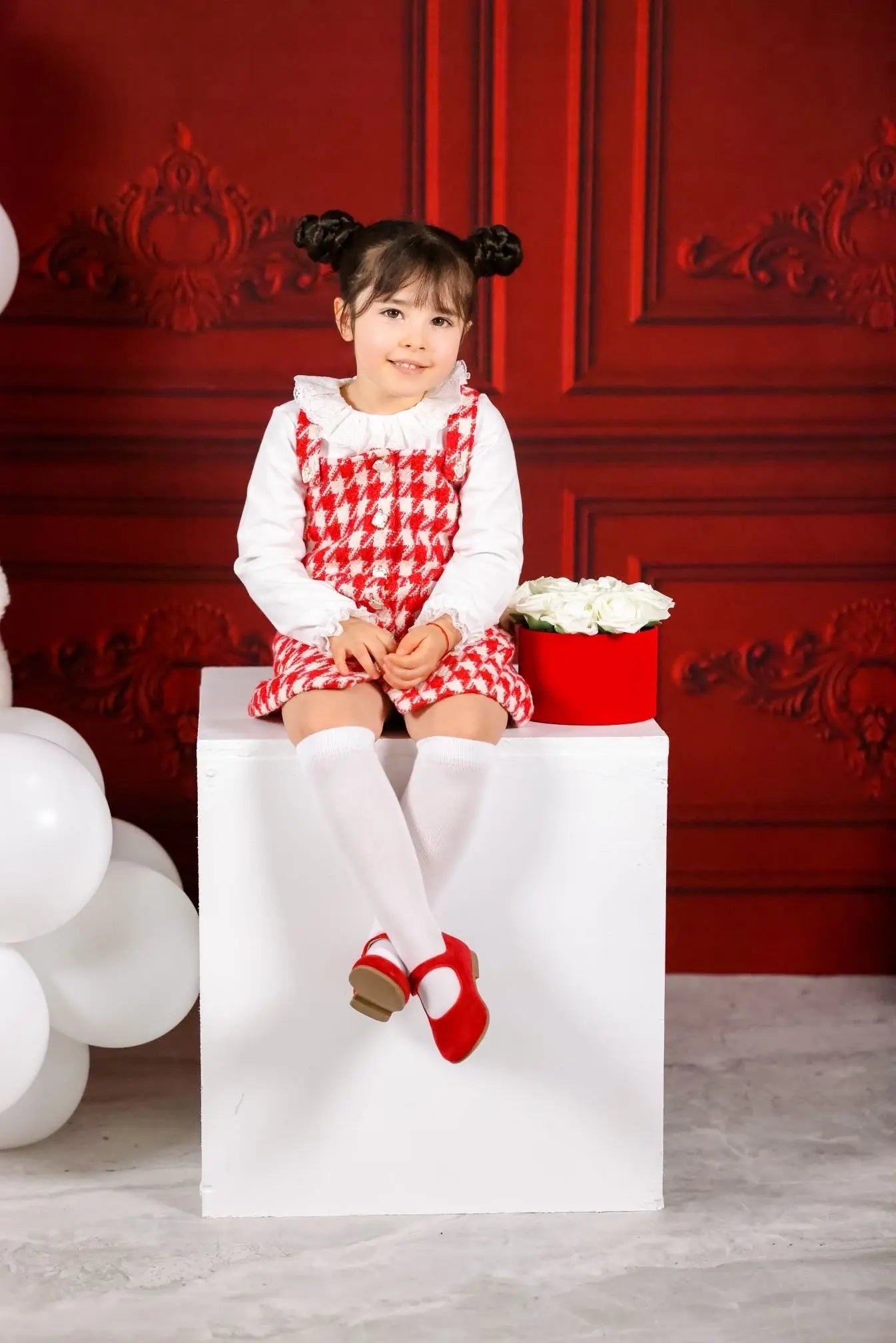 Giselle- Red Suede Mary Jane Shoes - Amati Steps