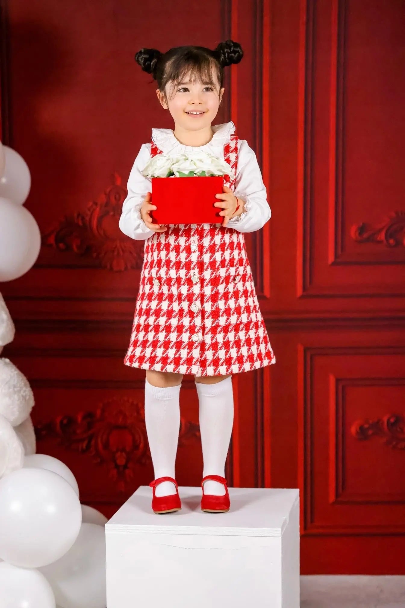 Giselle- Red Suede Mary Jane Shoes - Amati Steps