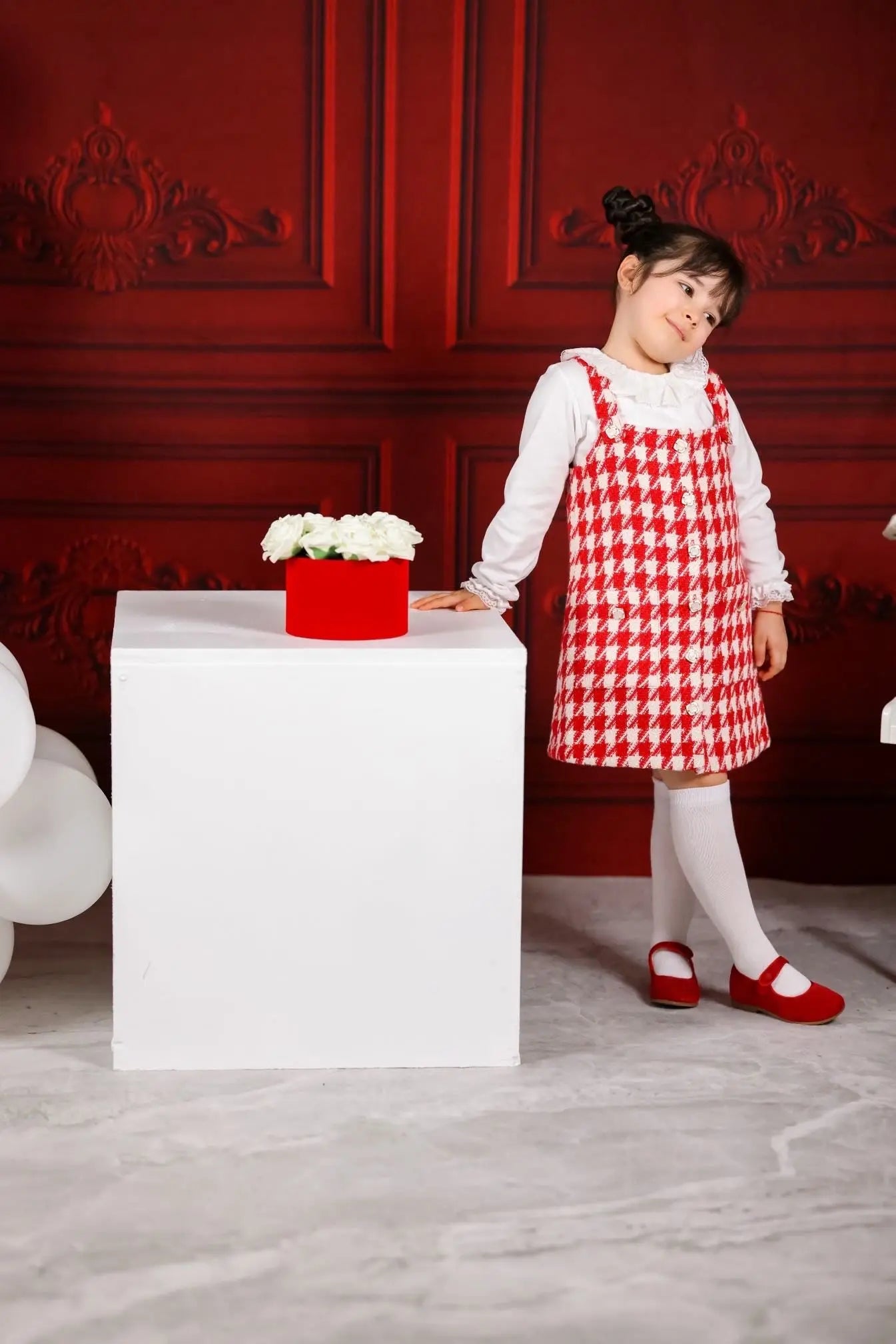 Giselle- Red Suede Mary Jane Shoes - Amati Steps