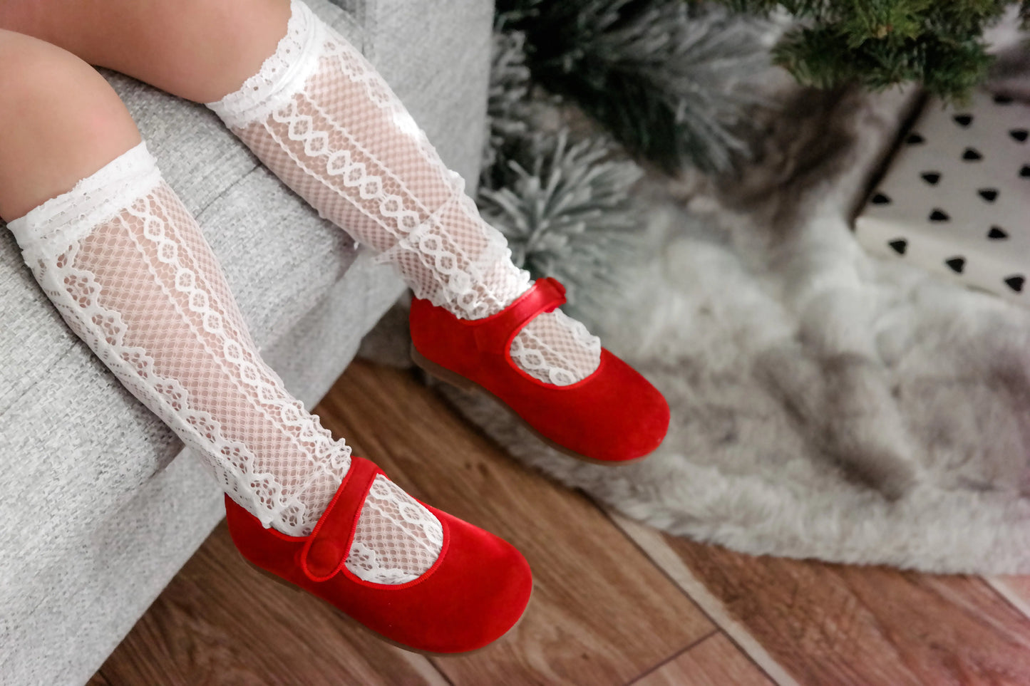 Giselle- Red Suede Mary Jane Shoes - Amati Steps