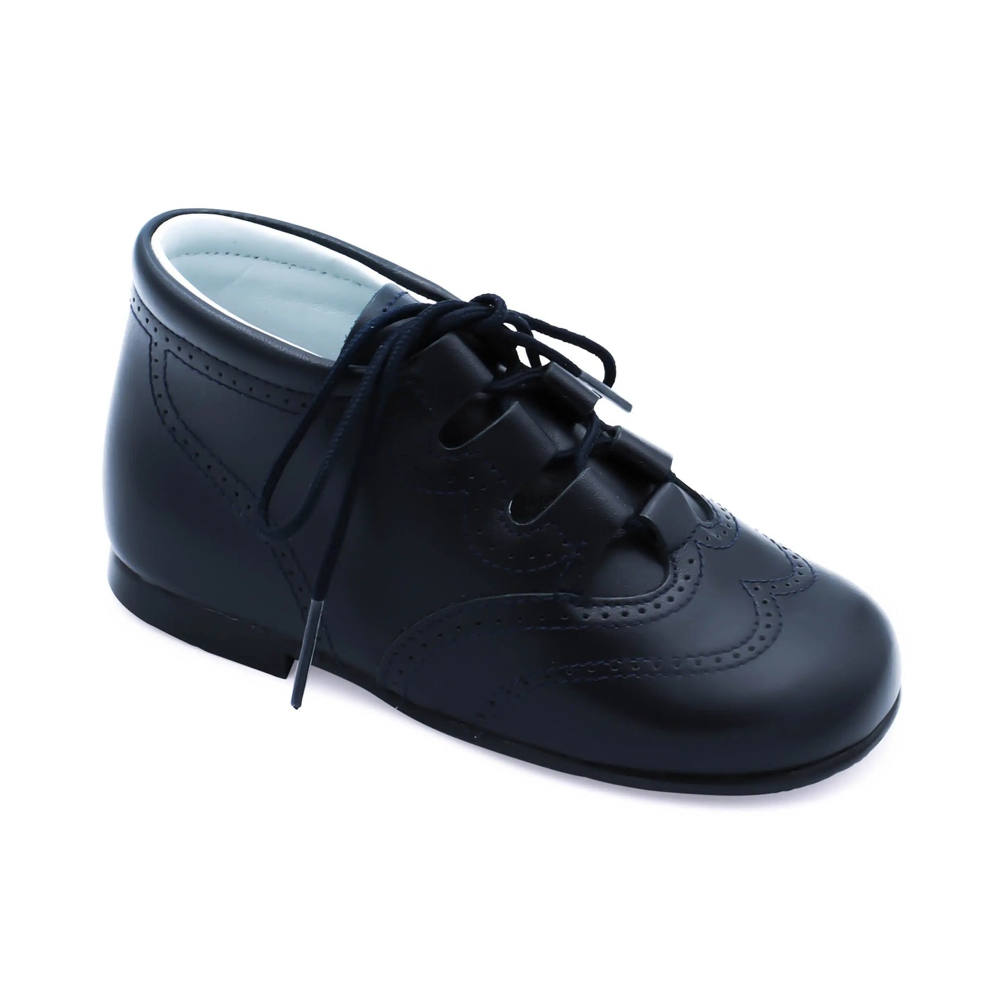 Henry- Dark Navy Leather Boy Boots - Amati Steps