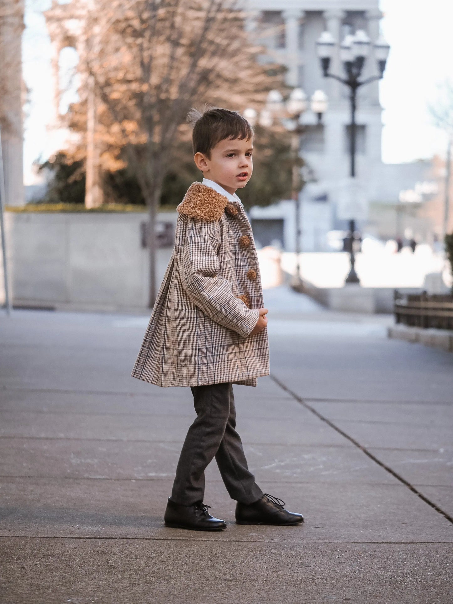 Henry- Dark Navy Leather Boy Boots - Amati Steps