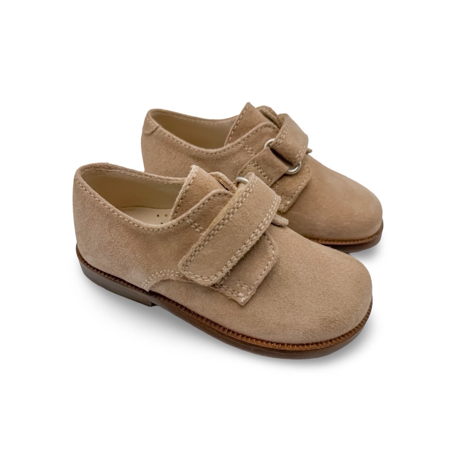 Liam- Tan Suede Boy Dress Shoes - Amati Steps