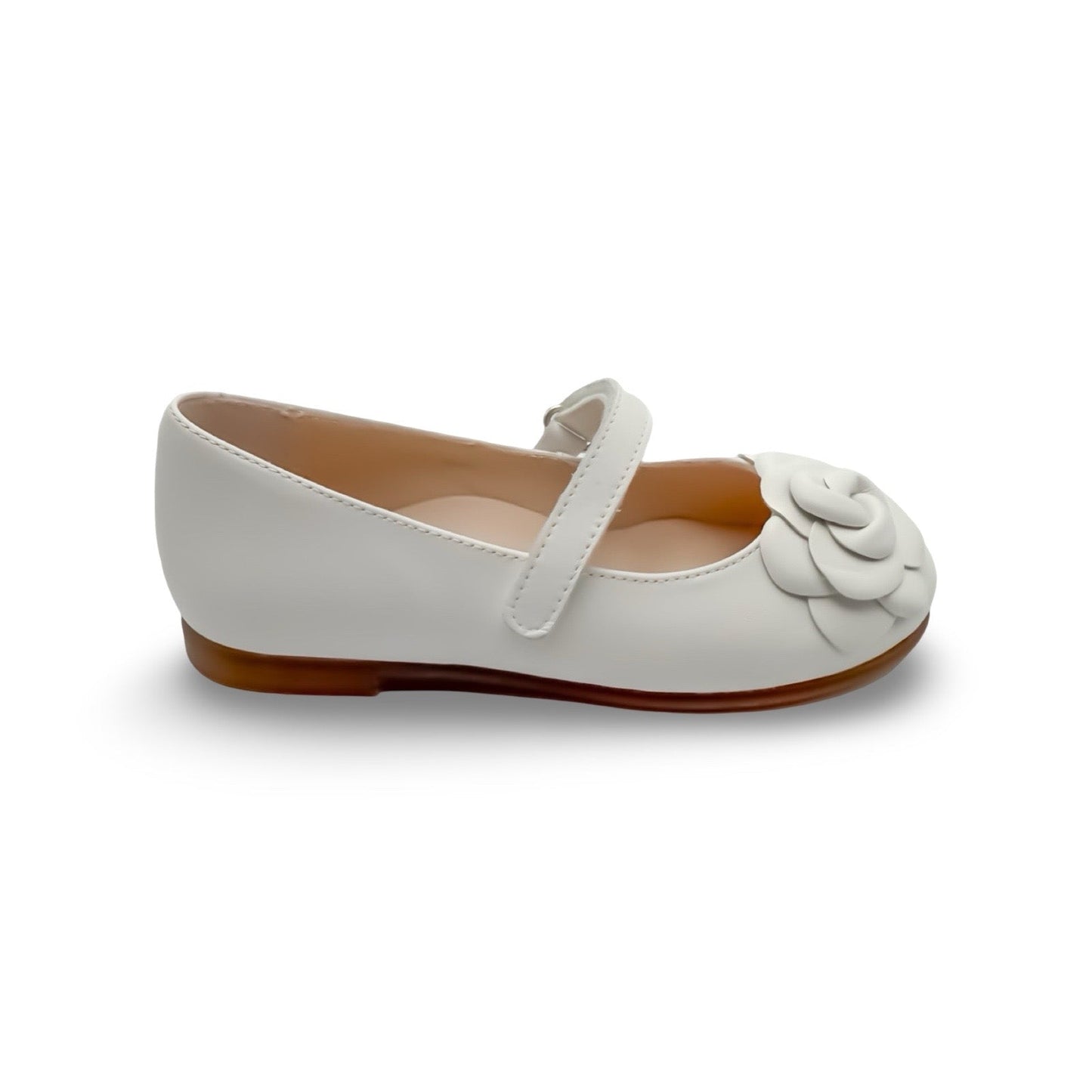 Camille- White Leather Mary Jane Shoes - Amati Steps