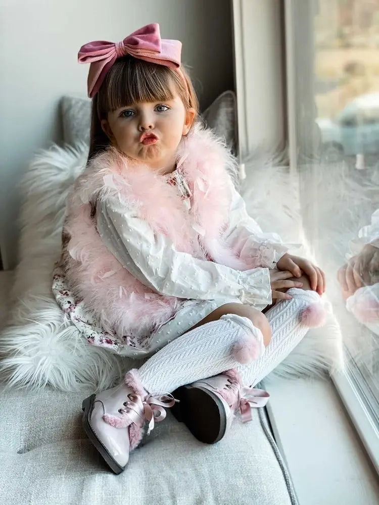 Jazmine- Pink Patent Leather Boots - Amati Steps