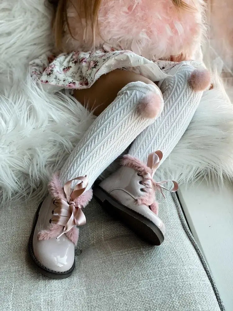Jazmine- Pink Patent Leather Boots - Amati Steps
