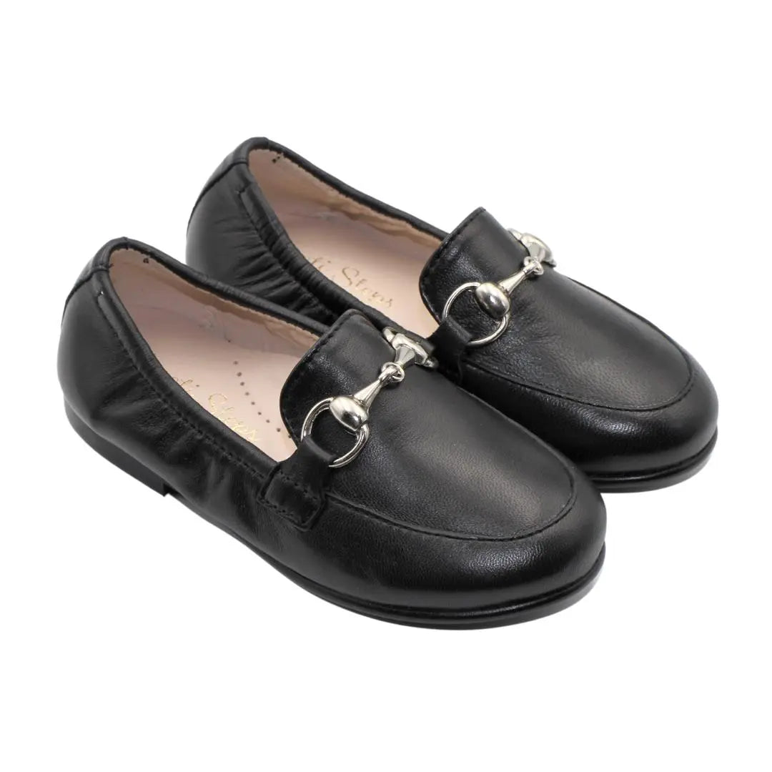 Julian- Black Leather Loafer Shoes - Amati Steps