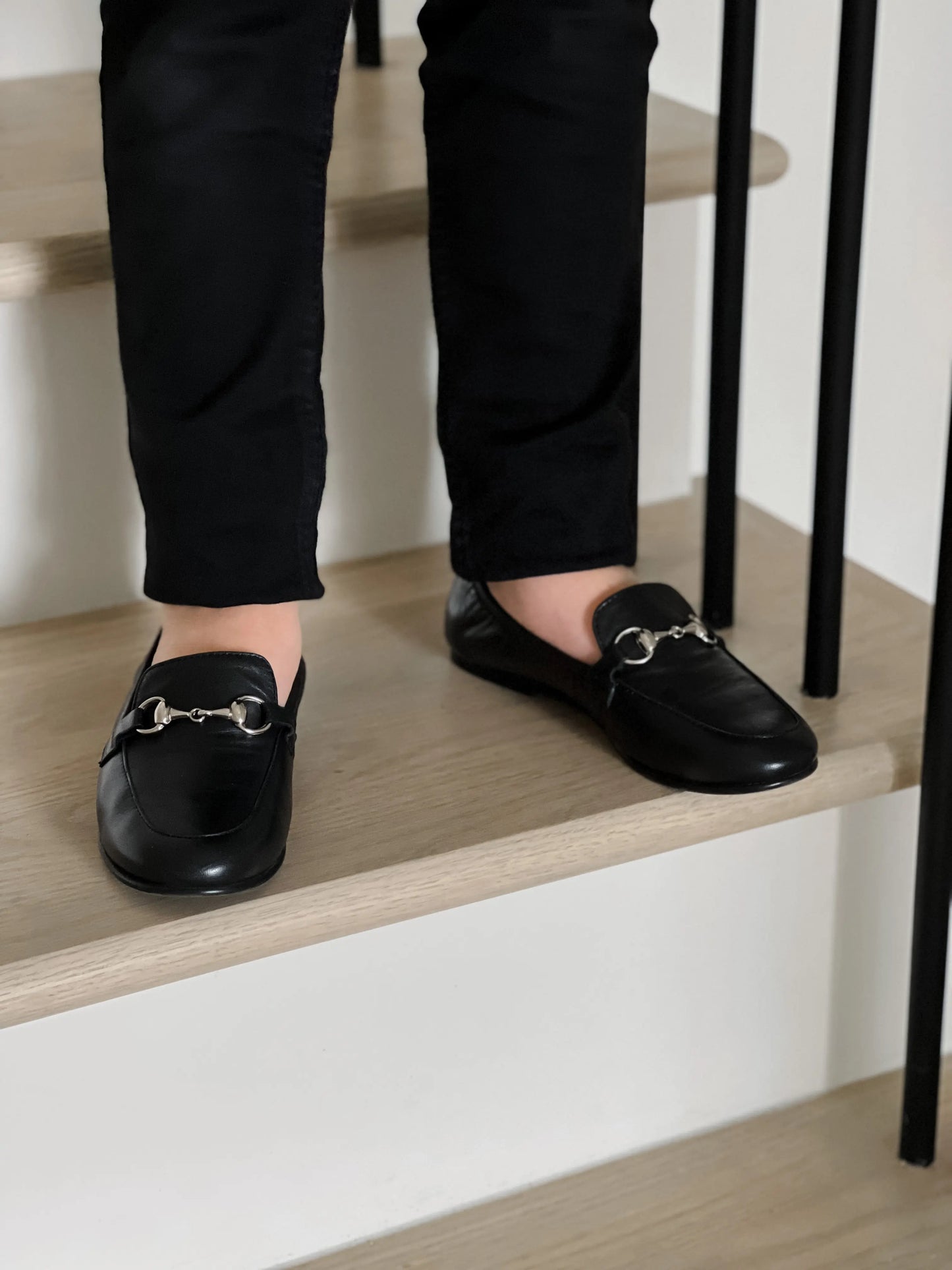 Julian- Black Leather Loafer Shoes - Amati Steps