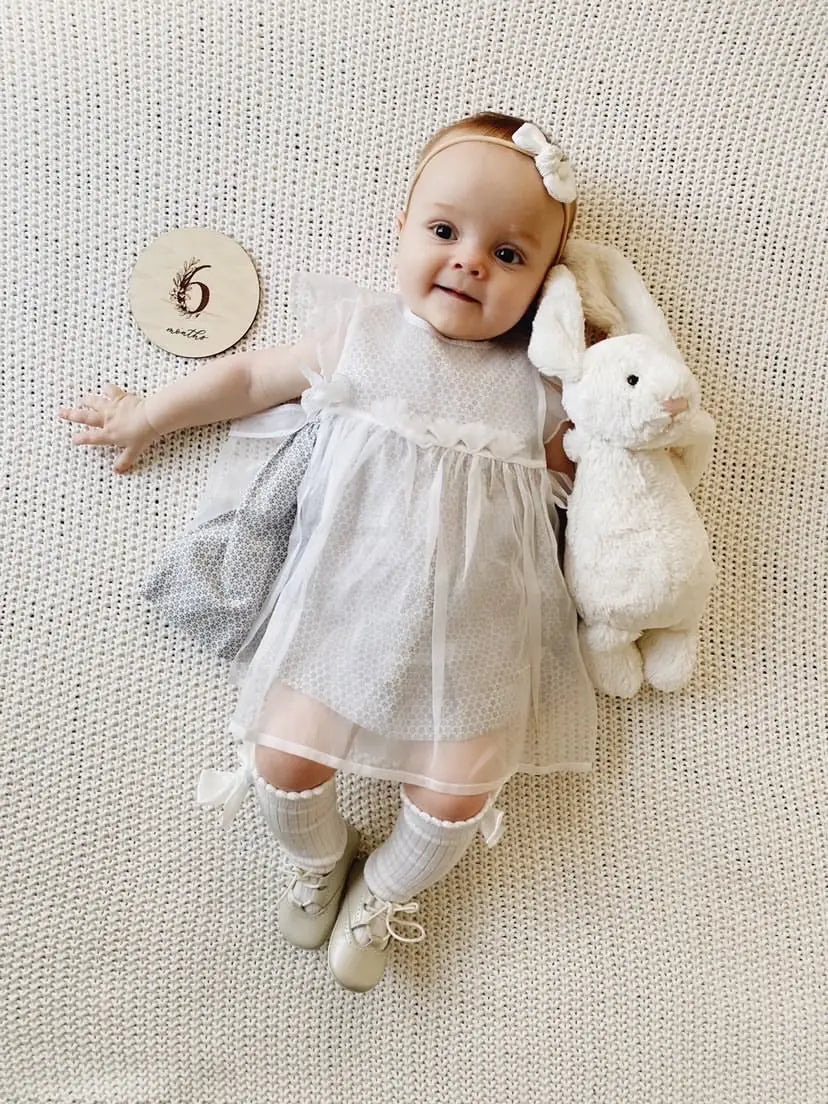 Lucia- Ivory Pearlized Leather Baby Shoes - Amati Steps