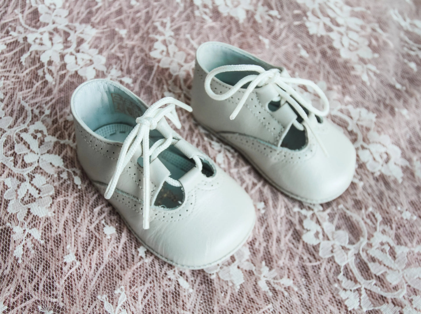 Lucia- Ivory Pearlized Leather Baby Shoes - Amati Steps