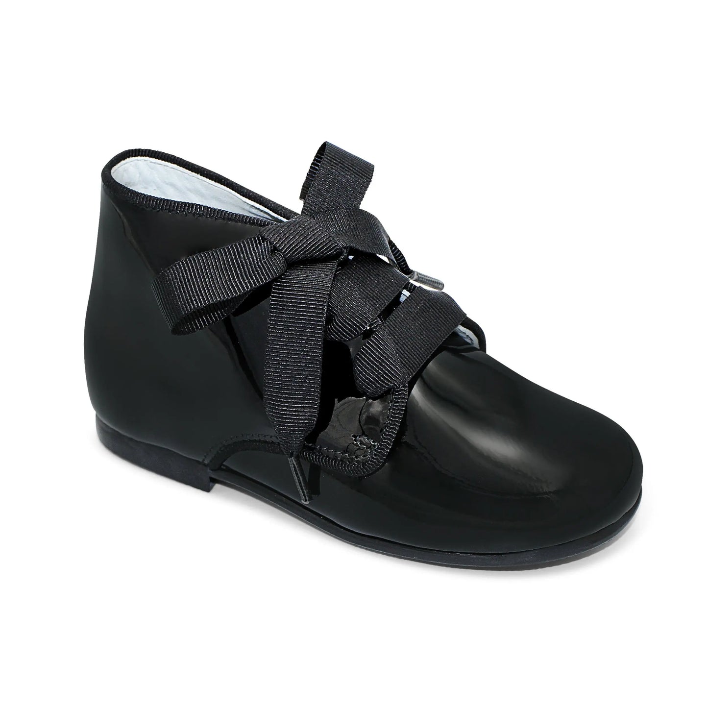 Maya - Black Patent Leather Boots - Amati Steps