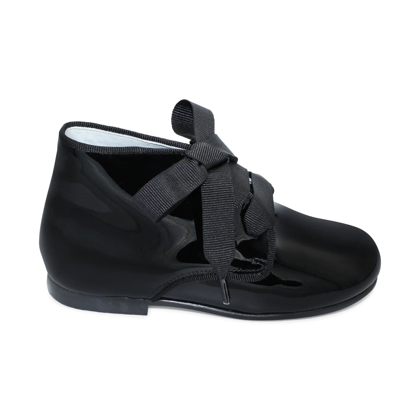 Maya - Black Patent Leather Boots - Amati Steps