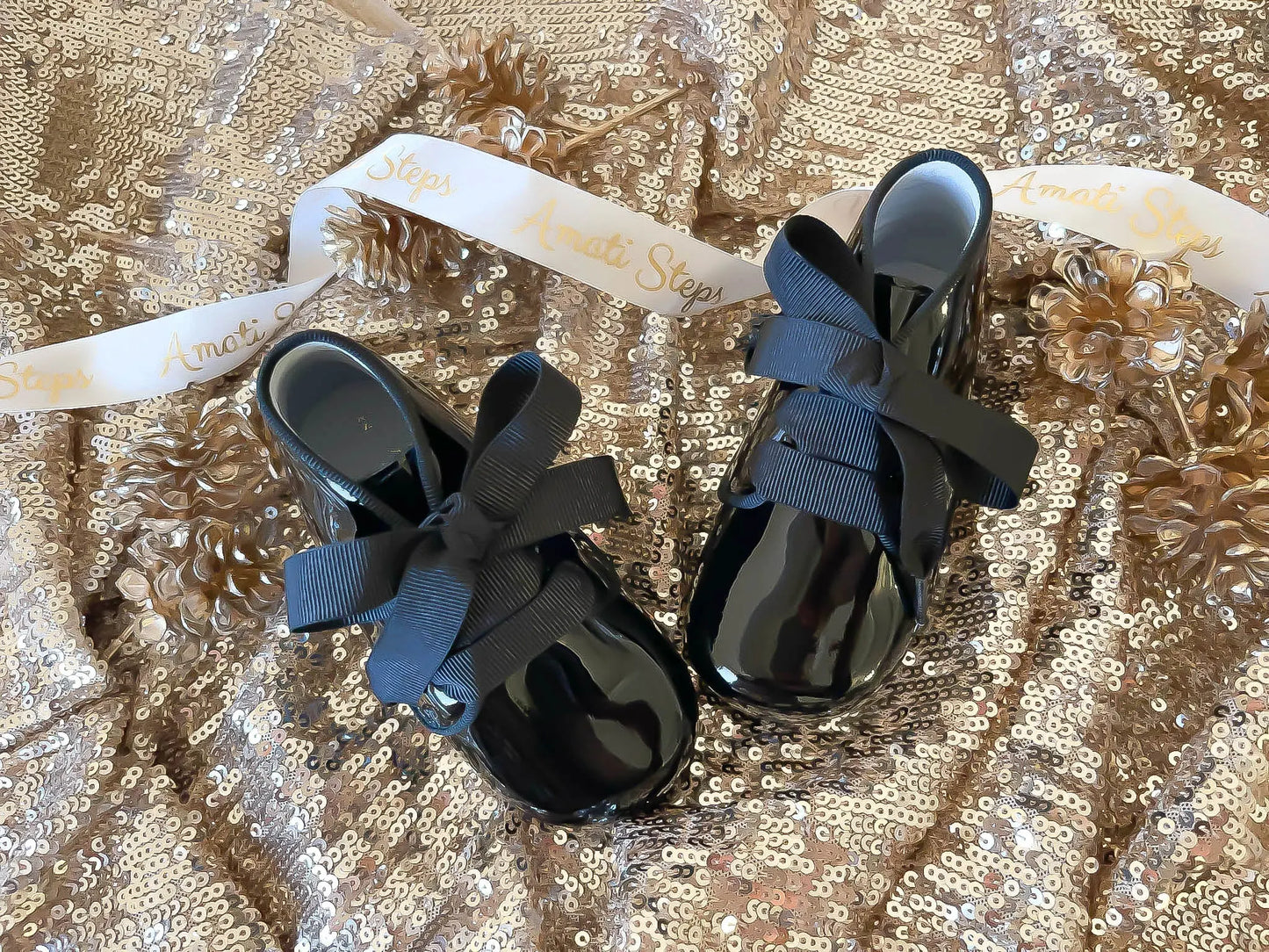 Maya - Black Patent Leather Boots - Amati Steps