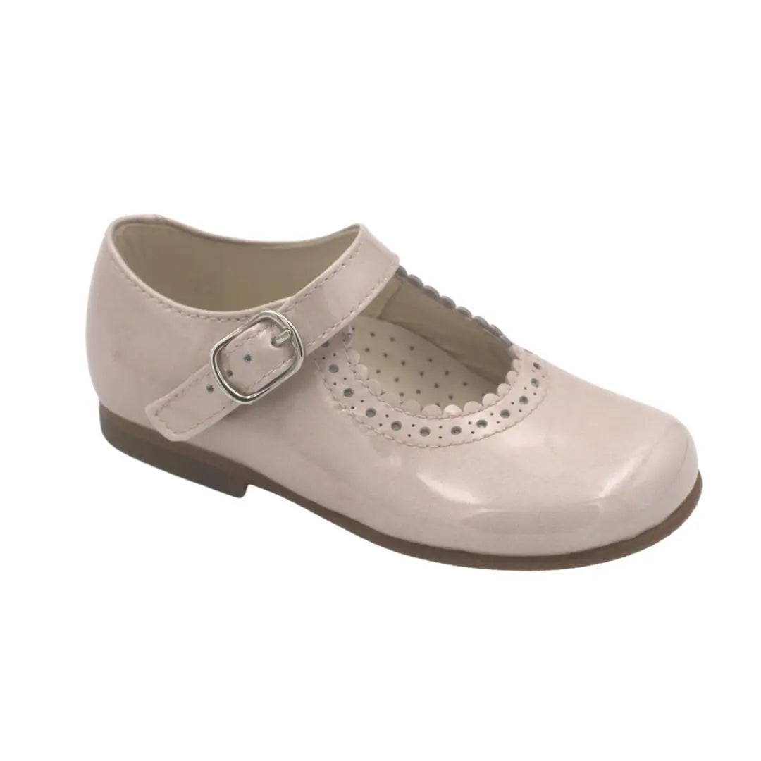 Natalie- Light Pink Patent Leather Mary Jane Shoes - Amati Steps