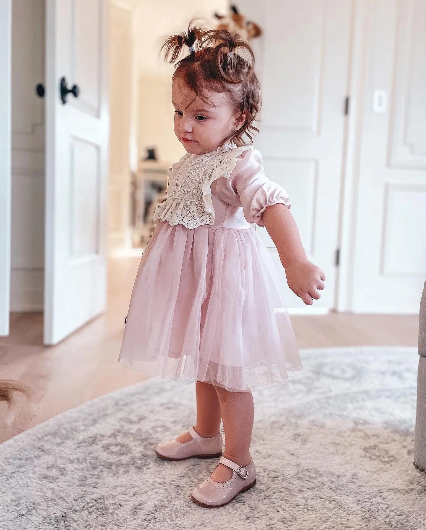 Natalie- Light Pink Patent Leather Mary Jane Shoes - Amati Steps