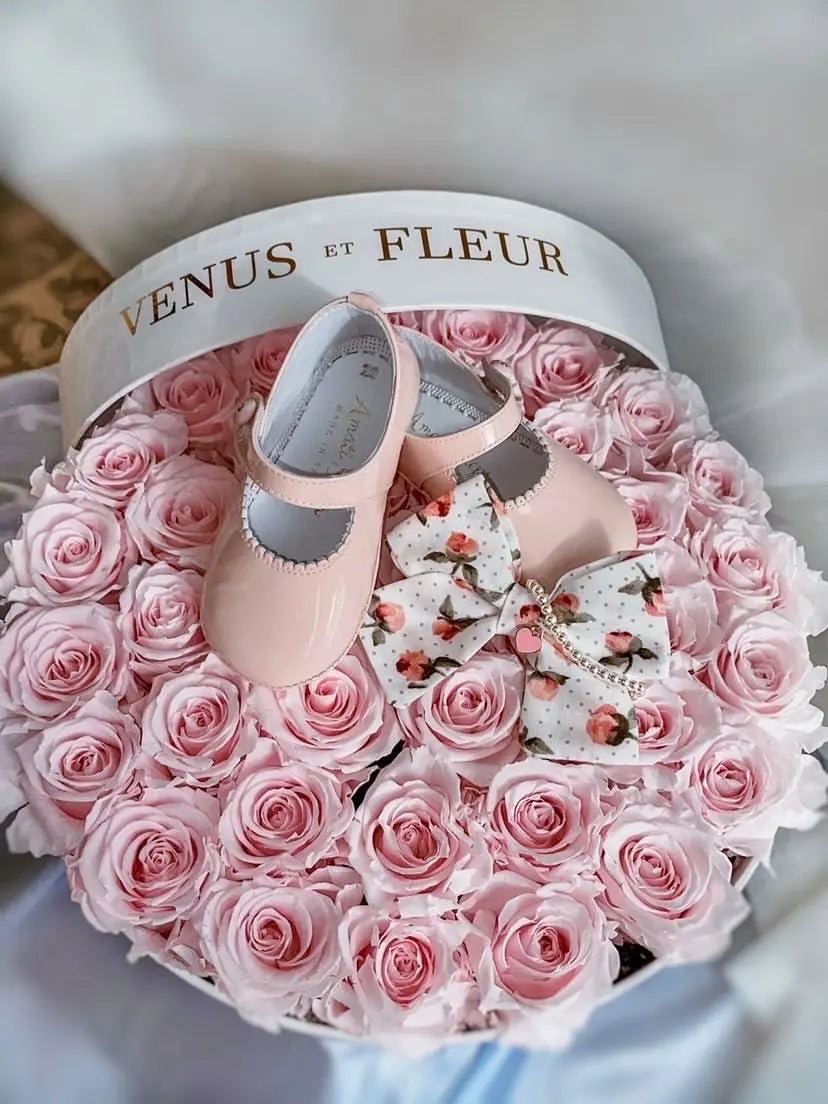 Olivia- Pink Patent Leather Baby Mary Jane Shoes - Amati Steps